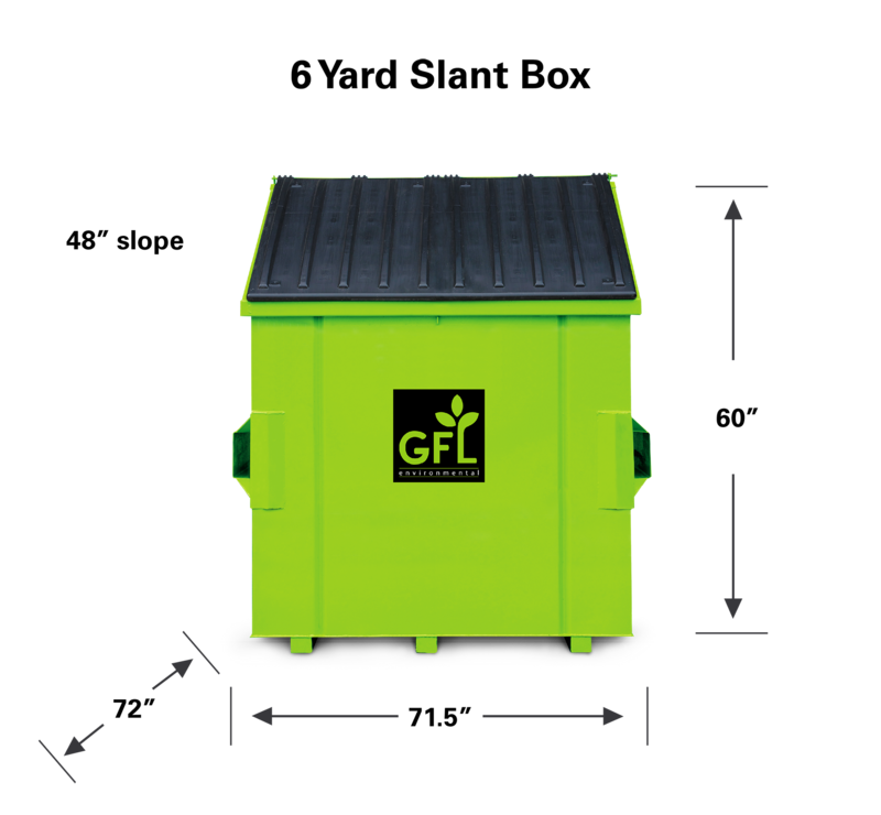 Six Yard Slant Top Commingled Recycling Box