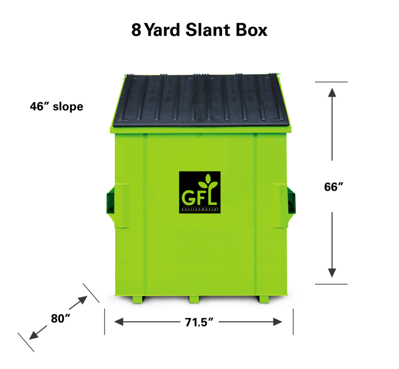 Eight Yard Slant Top Commingled Recycling Box