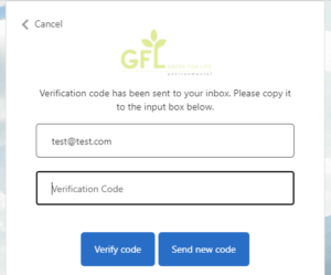 Setting Up MyAccount: Verification Code